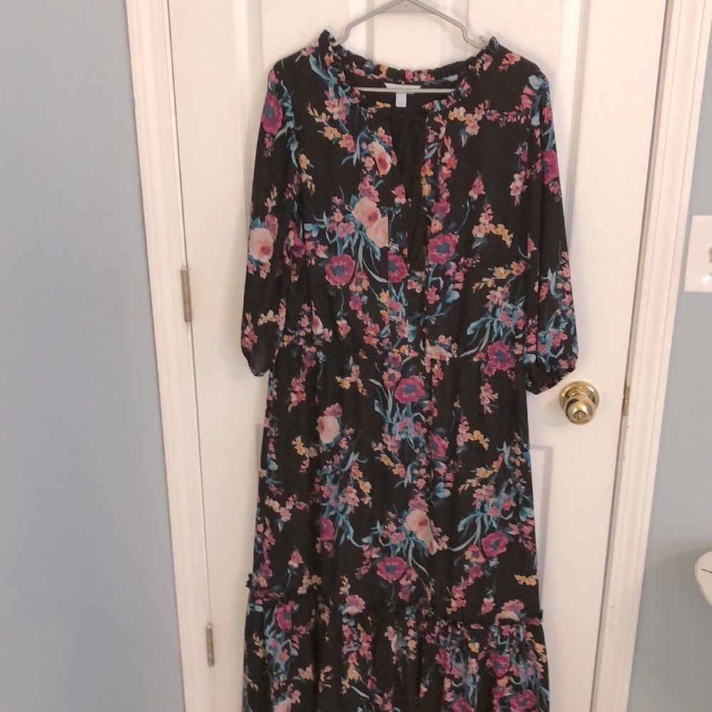 Boutique Floral Print Maxi Dress